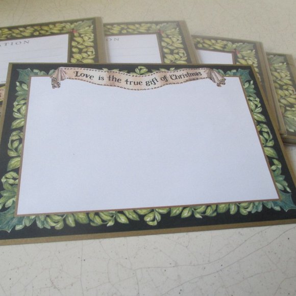 Christmas Holiday Gathering 8 Invitations 8 Printed Envelopes NEW - Picture 3 of 4